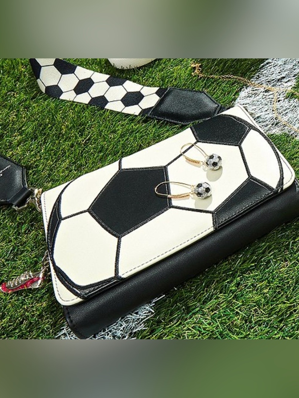 Betsy Johnson Soccer Kickin It Crossbody bag